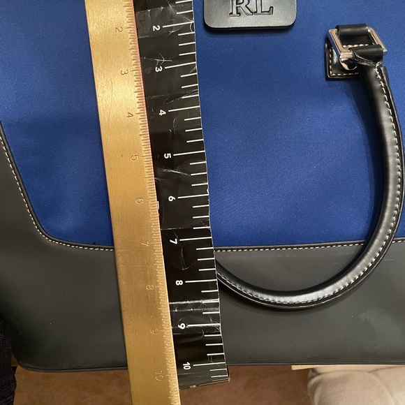 Ralph Lauren Women's Blue/Black Classic Tote Shoulder Bag - Picture 8 of 9